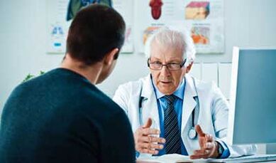 Consultar a un médico por unha prostatite dun médico